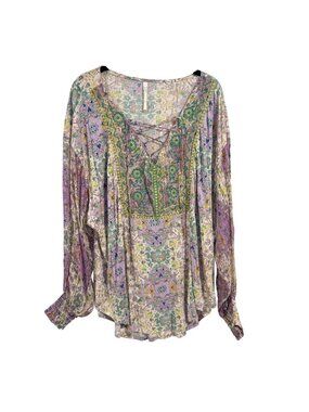 Anthropologie Odetta Embroidered Boho Blouse Size 1X